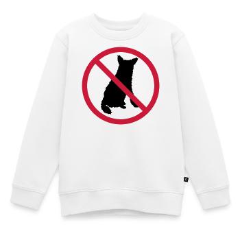 Chiens Interdit Bouclier - Sweat Premium enfant bio - blanc - Devant - AI Model Kid Male (0cm)