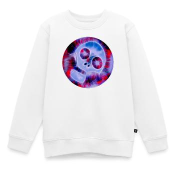 Totenkopf neon - Kinder Premium Organic Sweatshirt - Weiß - Vorne - AI Model Kid Male (0cm)