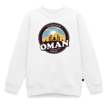 Oman Vintage Mosquée Design - Sweat Premium enfant bio - blanc - Devant - AI Model Kid Male (0cm)