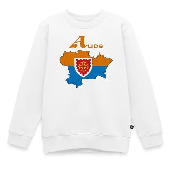 aude - Kinder Premium Organic Sweatshirt - Weiß - Vorne - AI Model Kid Male (0cm)