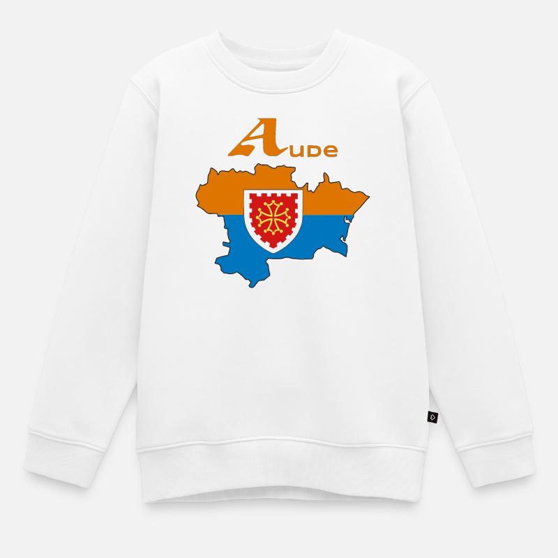 aude - Sweat Premium enfant bio - blanc