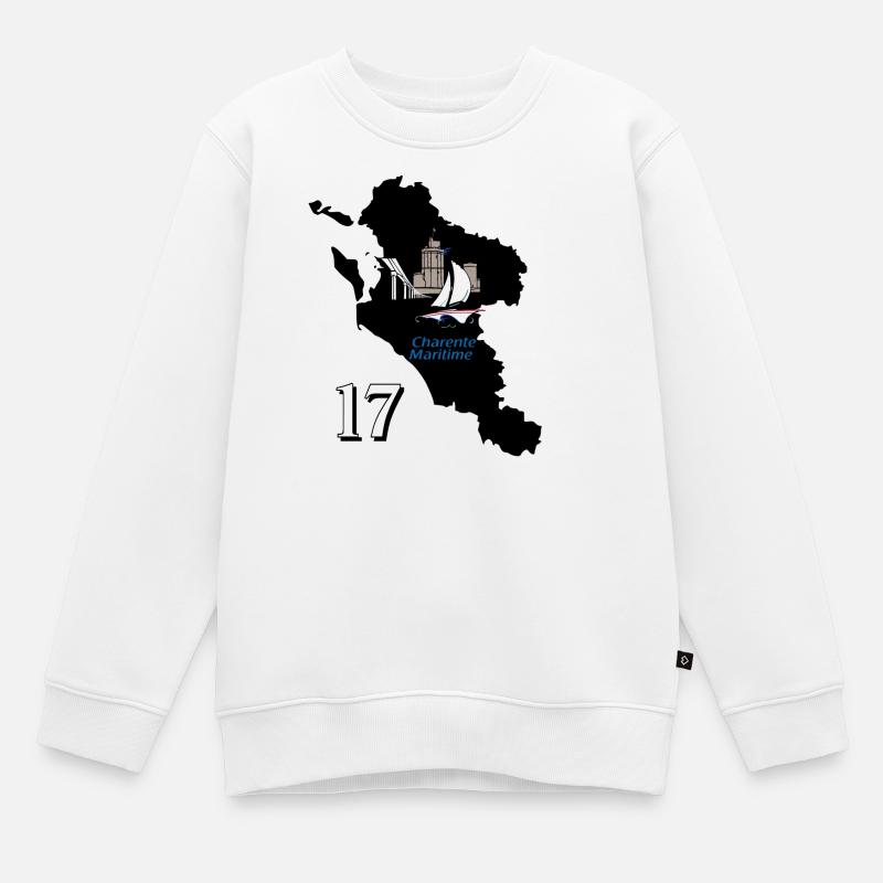 Charente-Maritime - Sweat Premium enfant bio - blanc