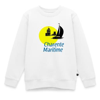 Charente-Maritime - Kids Premium Organic Sweatshirt - white - Front - AI Model Kid Male (0cm)