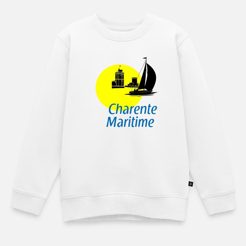 Charente-maritime - Sweat Premium enfant bio - blanc