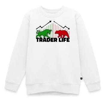 Finanzen Statement Traden - Kinder Premium Organic Sweatshirt - Weiß - Vorne - AI Model Kid Male (0cm)