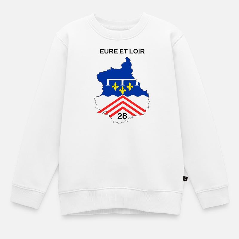 Eure et loir - Sweat Premium enfant bio - blanc