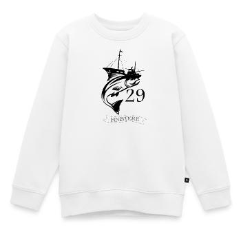 Ende des 20. - Kinder Premium Organic Sweatshirt - Weiß - Vorne - AI Model Kid Male (0cm)