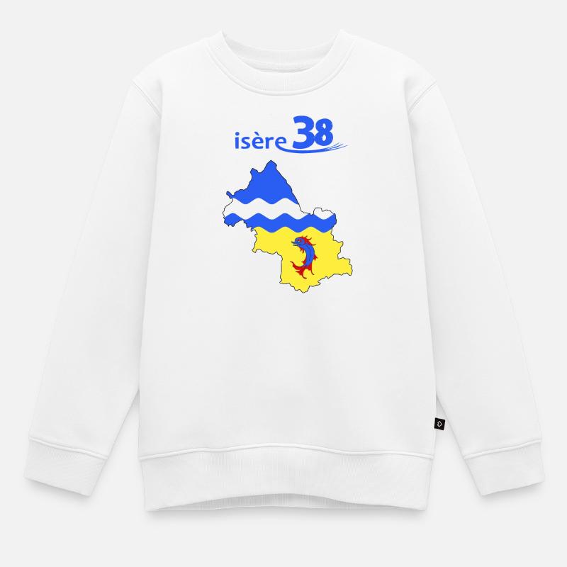 Isère - Sweat Premium enfant bio - blanc