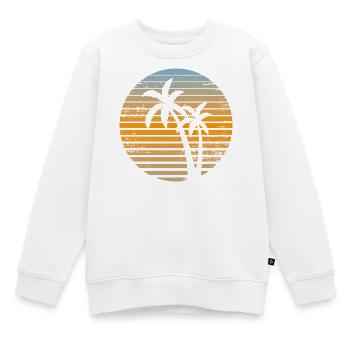 Geriffelte Zwielichtpalme - Kinder Premium Organic Sweatshirt - Weiß - Vorne - AI Model Kid Male (0cm)