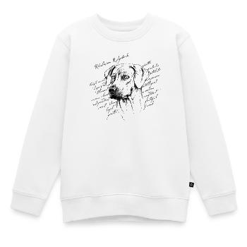 Rhodesian Ridgeback - Sweat Premium enfant bio - blanc - Devant - AI Model Kid Male (0cm)
