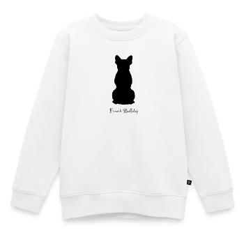 Français Bulldog - Sweat Premium enfant bio - blanc - Devant - AI Model Kid Male (0cm)