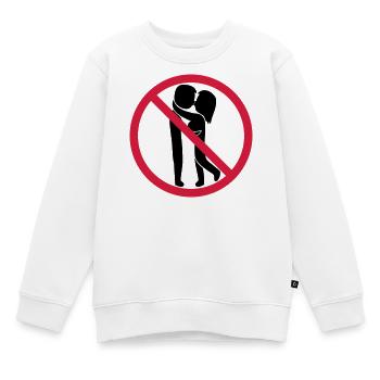 Signe interdit de baiser - Sweat Premium enfant bio - blanc - Devant - AI Model Kid Male (0cm)