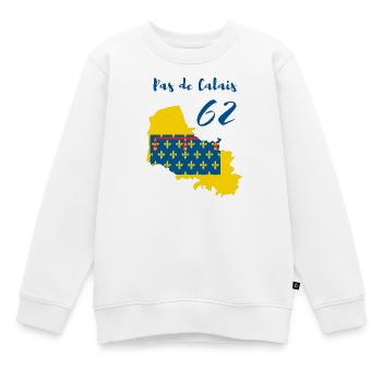 Pas de calais - Sweat Premium enfant bio - blanc - Devant - AI Model Kid Male (0cm)