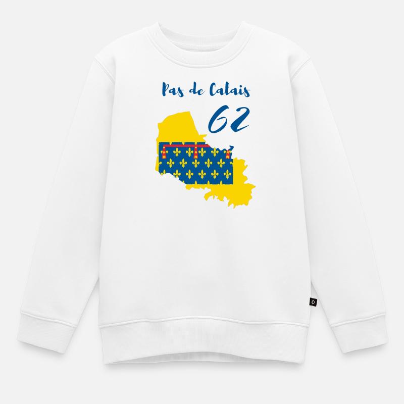 Pas de calais - Sweat Premium enfant bio - blanc
