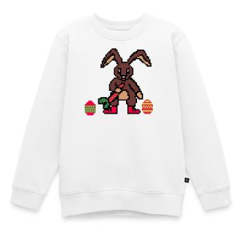 Niedlicher Osterhäschen Pixelart - Kinder Premium Organic Sweatshirt - Weiß - Vorne - AI Model Kid Male (0cm)
