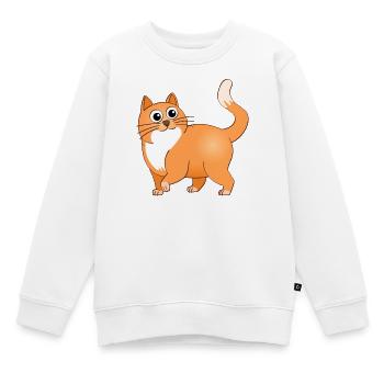 The cheerful orange hangover. - Kids Premium Organic Sweatshirt - white - Front - AI Model Kid Male (0cm)