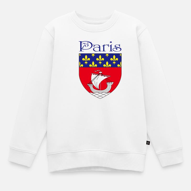 Paris - Sweat Premium enfant bio - blanc