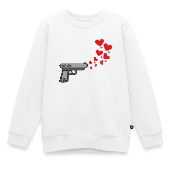 Herz Meinungsfreiheit Menschheit Friedenszeit - Kinder Premium Organic Sweatshirt - Weiß - Vorne - AI Model Kid Male (0cm)