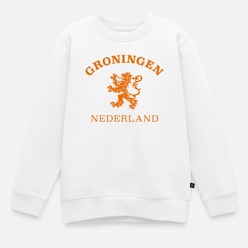 GRONINGEN Nederland, Pays-Bas, Pays-Bas - Sweat Premium enfant bio - blanc