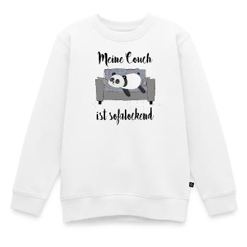 Meine Couch ist sofalockend! Wortspiel, Panda - Kinder Premium Organic Sweatshirt - Weiß - Vorne - AI Model Kid Male (0cm)