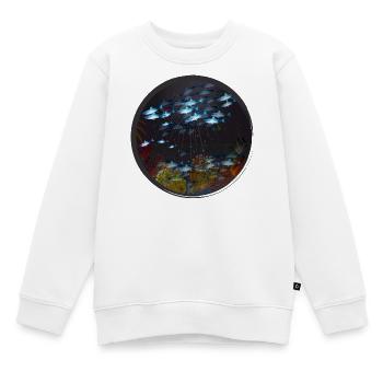 fascinating underwater world at night - Kids Premium Organic Sweatshirt - white - Front - AI Model Kid Male (0cm)