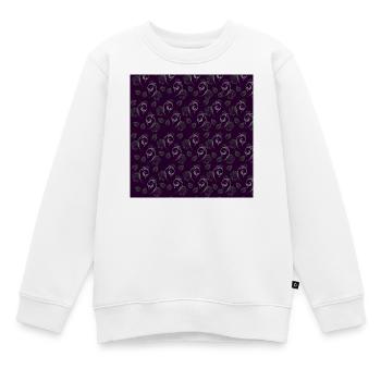 Rosenblüten, florales Muster, gothic motiv, Ranken - Kinder Premium Organic Sweatshirt - Weiß - Vorne - AI Model Kid Male (0cm)