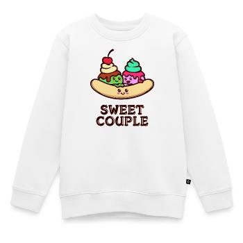 Sweets Statement Dessert Délicieuse Cuisson - Sweat Premium enfant bio - blanc - Devant - AI Model Kid Male (0cm)