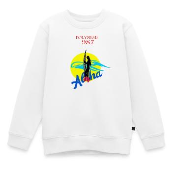 Polynésie - Sweat Premium enfant bio - blanc - Devant - AI Model Kid Male (0cm)