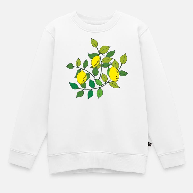 zitronen baum - Kinder Premium Organic Sweatshirt - Weiß