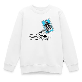 Bretagne - Sweat Premium enfant bio - blanc - Devant - AI Model Kid Male (0cm)