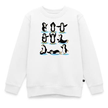 Cool Eislaufen Pinguin Arktis Eis Tier Vogel - Kinder Premium Organic Sweatshirt - Weiß - Vorne - AI Model Kid Male (0cm)