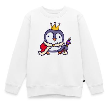 Zoo Cool Süß Pinguin Tier Vogel Arktis Seevogel - Kinder Premium Organic Sweatshirt - Weiß - Vorne - AI Model Kid Male (0cm)
