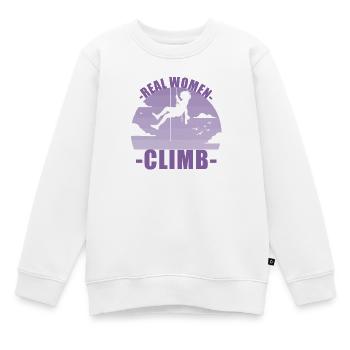 Escalade Montagnes d’alpinisme Cadeau de fille - Sweat Premium enfant bio - blanc - Devant - AI Model Kid Male (0cm)
