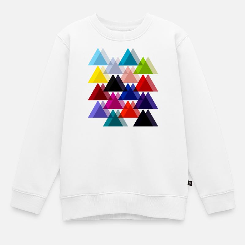 Triangles doubles - Sweat Premium enfant bio - blanc