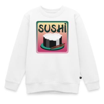 MENU DE RIZ À SUSHI - CUISINE ASIATIQUE - Sweat Premium enfant bio - blanc - Devant - AI Model Kid Male (0cm)