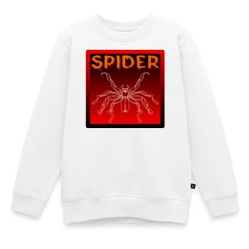 LINE ART SPINNE - HALLOWEEN KOSTÜM - Kinder Premium Organic Sweatshirt - Weiß - Vorne - AI Model Kid Male (0cm)
