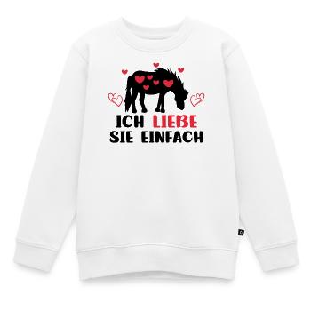 Déclaration de l’éventail de chevaux Coeur Chevaux Chevaux islandais - Sweat Premium enfant bio - blanc - Devant - AI Model Kid Male (0cm)