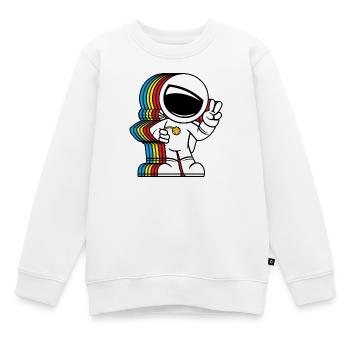 Astronaute épris de paix - Mignon Signe de la paix Spaceman - Sweat Premium enfant bio - blanc - Devant - AI Model Kid Male (0cm)