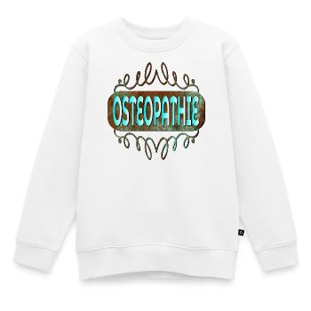 OSTEOPATHIE THERAPIE - PRAXIS - Kinder Premium Organic Sweatshirt - Weiß - Vorne - AI Model Kid Male (0cm)