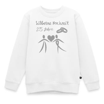 Silberne Hochzeit 25 Jahre Paar Ehepaar silber - Kinder Premium Organic Sweatshirt - Weiß - Vorne - AI Model Kid Male (0cm)