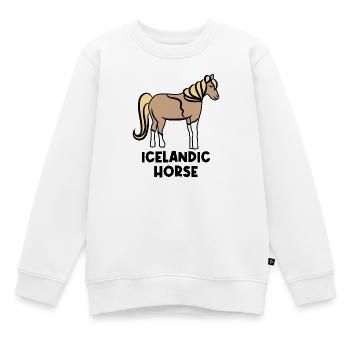 Islandpferde Pferdenarr Haflinger Ross Spruch - Kinder Premium Organic Sweatshirt - Weiß - Vorne - AI Model Kid Male (0cm)