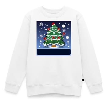 INSTALLATIONS SANITAIRES PLOMBIER DE NOËL PÖMPEL - Sweat Premium enfant bio - blanc - Devant - AI Model Kid Male (0cm)