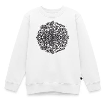 Mandala - Kinder Premium Organic Sweatshirt - Weiß - Vorne - AI Model Kid Male (0cm)