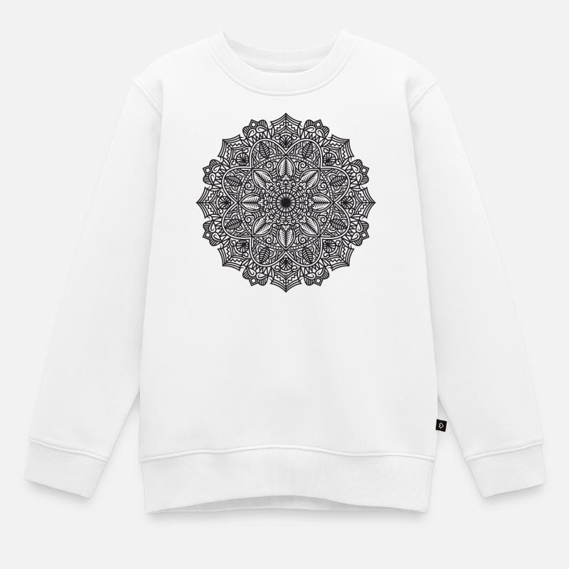 Mandala - Sweat Premium enfant bio - blanc