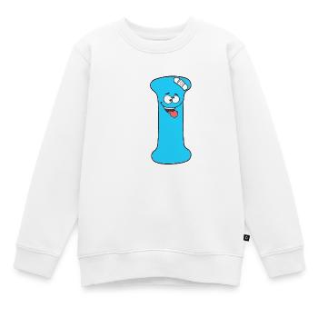 I - Kinder Premium Organic Sweatshirt - Weiß - Vorne - AI Model Kid Male (0cm)