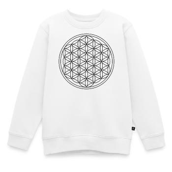 Blume des Lebens Schutzsymbol - Kinder Premium Organic Sweatshirt - Weiß - Vorne - AI Model Kid Male (0cm)