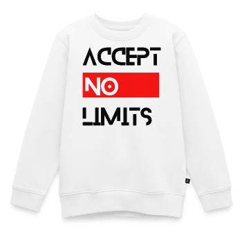accept no limits grenzenlos erfolg motivation - Kinder Premium Organic Sweatshirt - Weiß - Vorne - AI Model Kid Male (0cm)