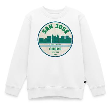 San José Chepe Skyline - Kinder Premium Organic Sweatshirt - Weiß - Vorne - AI Model Kid Male (0cm)