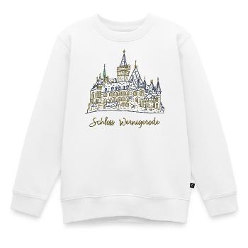 Schloss Wernigerode, Wahrzeichen, Deutschland - Kinder Premium Organic Sweatshirt - Weiß - Vorne - AI Model Kid Male (0cm)