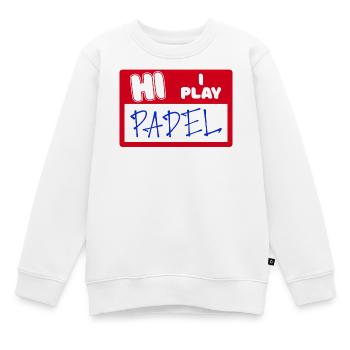 Padel Spieler Statement Schmetterball Sportart - Kinder Premium Organic Sweatshirt - Weiß - Vorne - AI Model Kid Male (0cm)